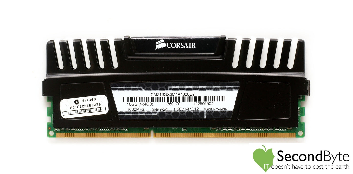 Corsair Vengeance 4GB DDR3 Gaming RAM PC3-12800 CMZ16GX3M4A1600C9