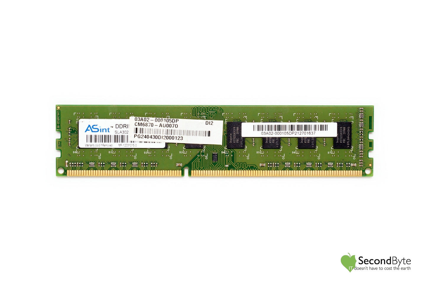 ASint 4GB DDR3-1600 PC3-12800 Desktop Ram SLA302G08-GGNHC
