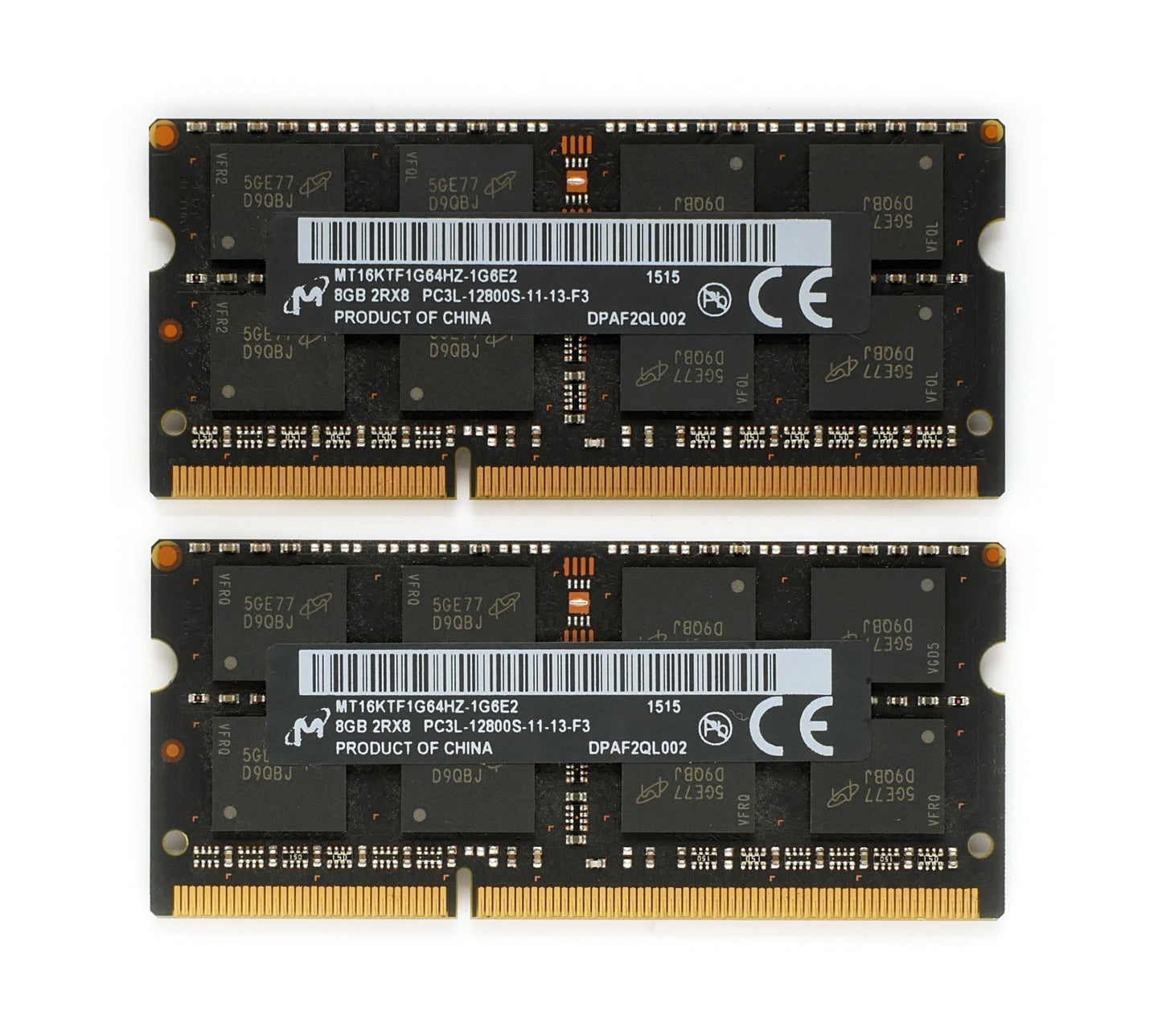 Apple Micron 16GB (2x 8GB) DDR3 PC3L-12800S Sodimm Mac Laptop RAM MT16KTF1G64HZ-