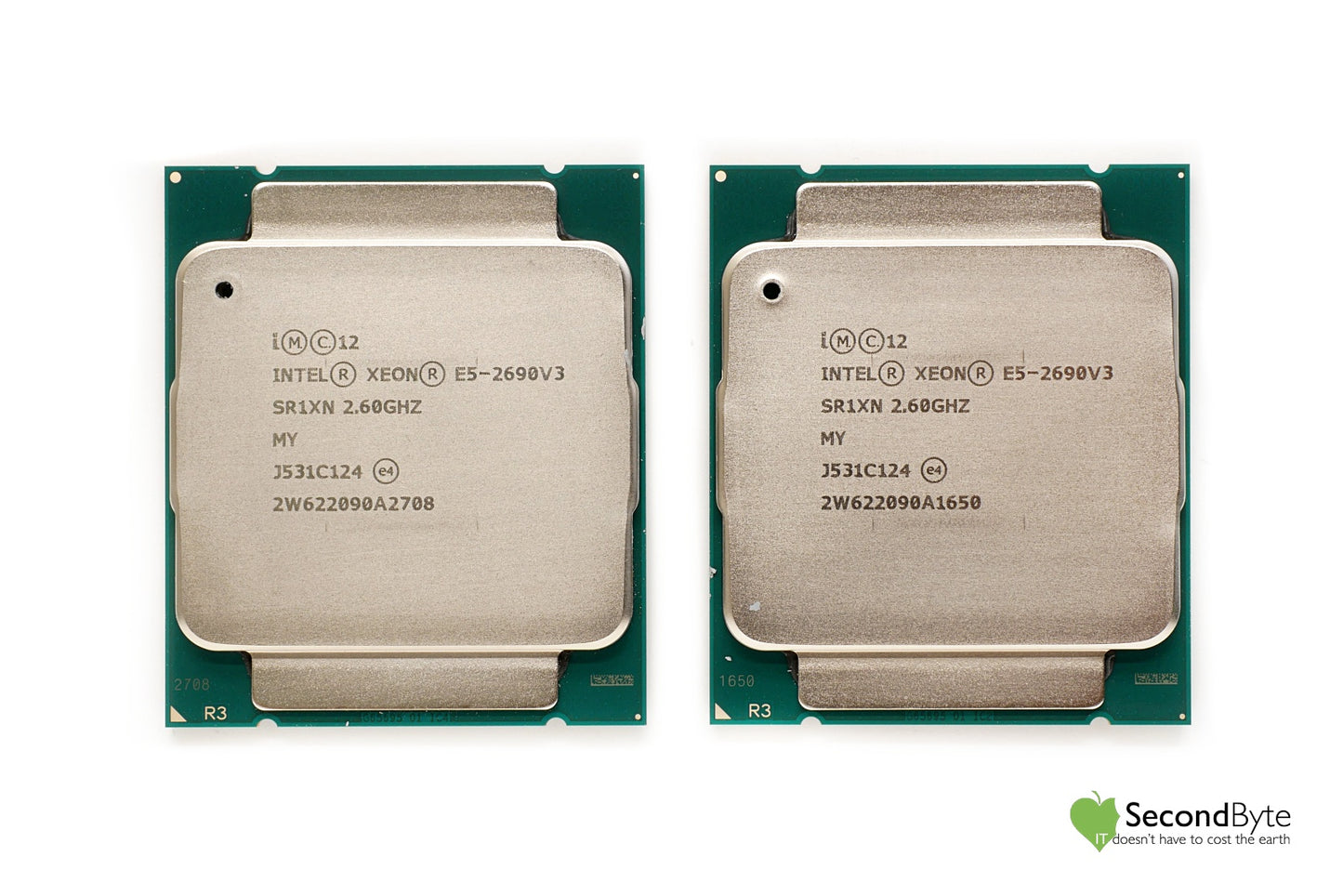 2 x Intel Xeon E5 2690 V3 2.6GHz 12 Core CPU SR1XN