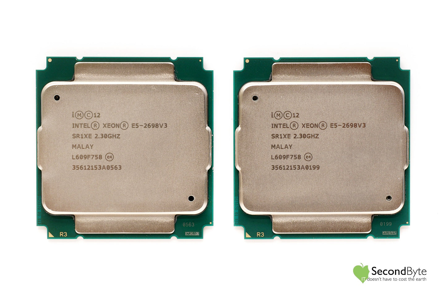 2 x Intel Xeon E5 2698 V3 2.3GHz 16 Core CPU SR1XE