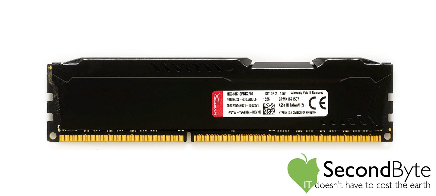HyperX Fury 8GB DDR3 1866MHz PC3-14900 Gaming RAM HX318C10FBK2/16