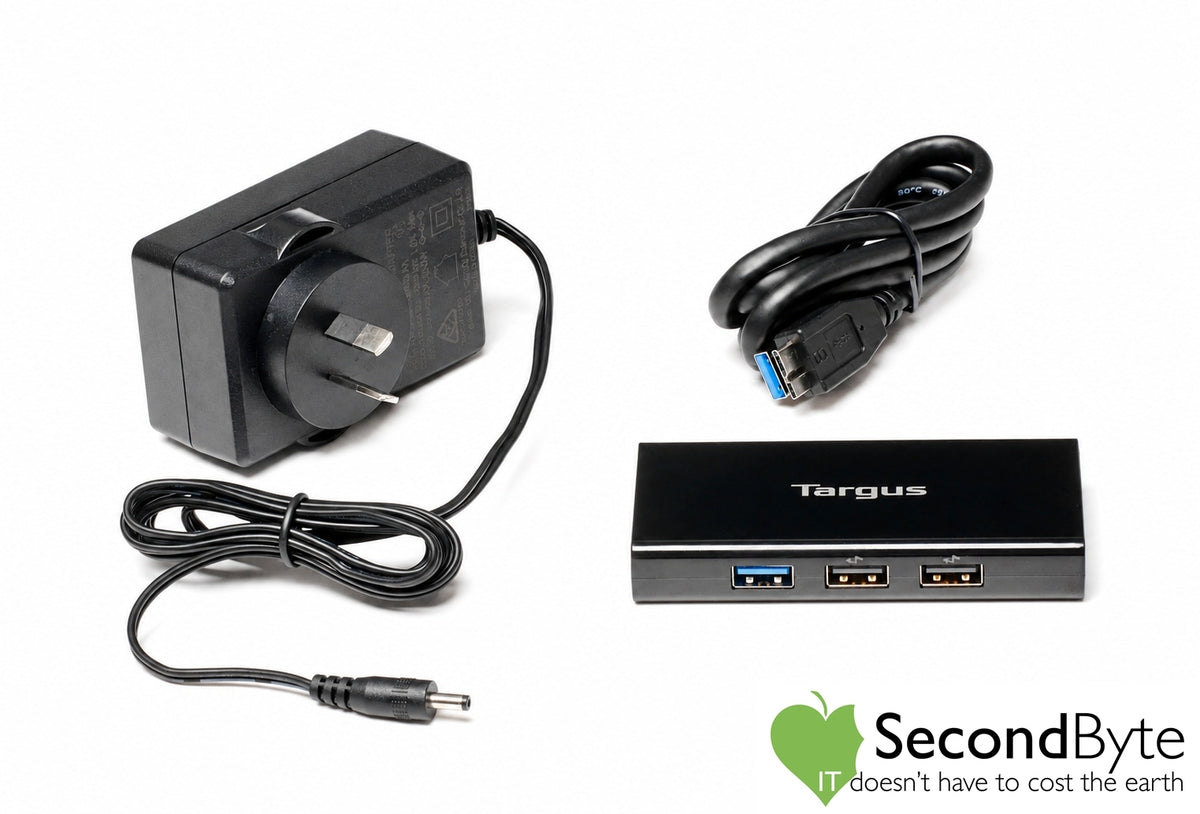 Brand New Targus ACH225AU USB 3.0 7-Port Powered Hub Fast Charging AC Adapter