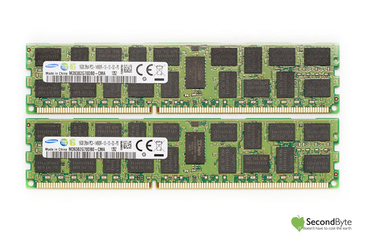 Samsung 32GB (2 X 16GB) PC3-14900R REG ECC Server Memory M393B2G70DB0-CMA