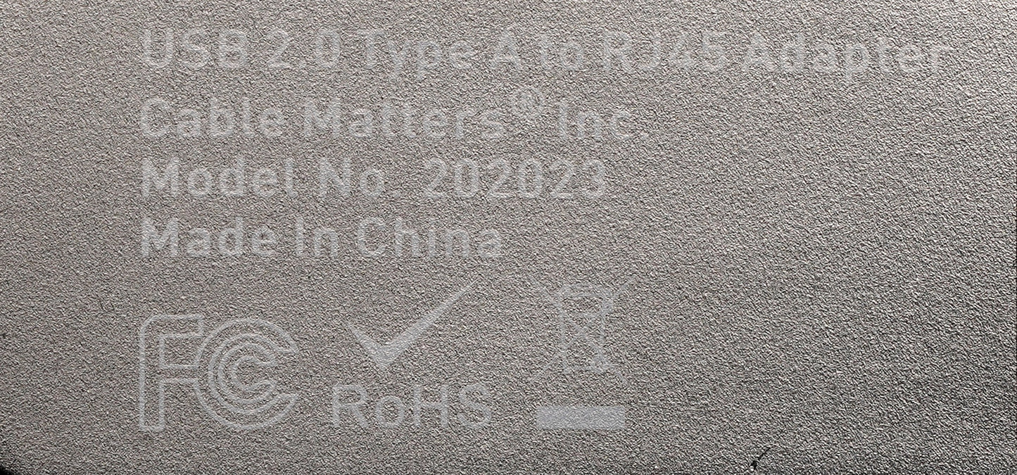Cable Matters USB 2.0 to RJ45 Ethernet Adapter 202023