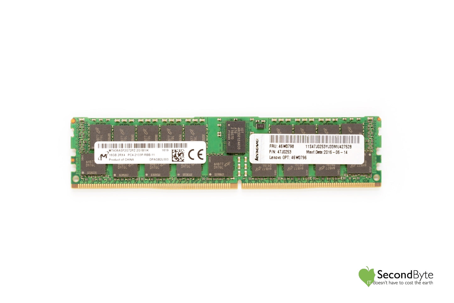Micron 16GB PC4-2133P DDR4 Reg ECC Server Memory  MTA36ASF2G72PZ-2G1B1IK