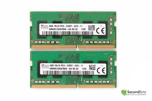 SK Hynix 8GB (2 X 4GB) PC4-2400T Laptop Memory RAM HMA851S6AFR6N-UH