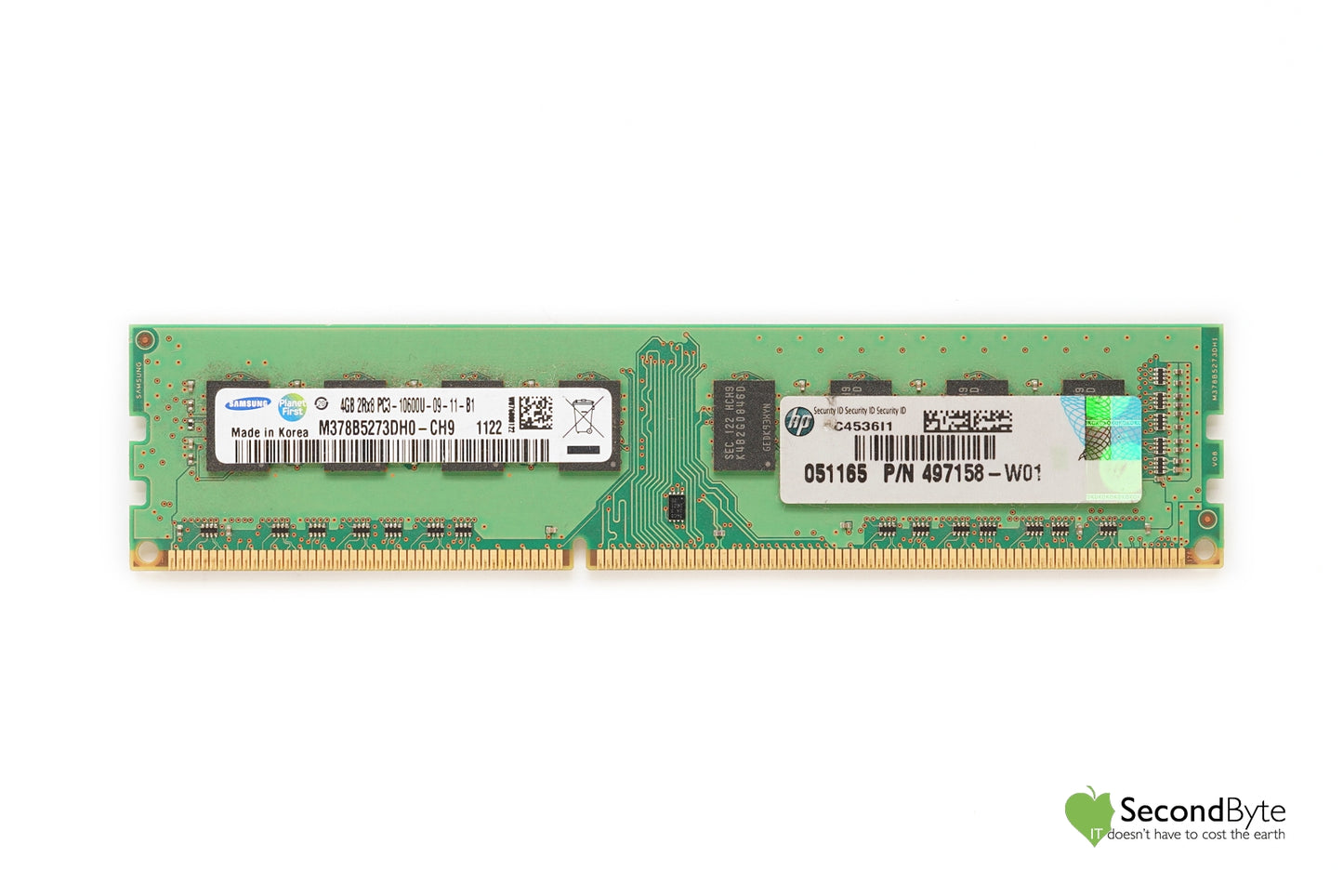 Samsung 4GB PC3-10600U Memory M378B5273DH0-CH9 497158-W01