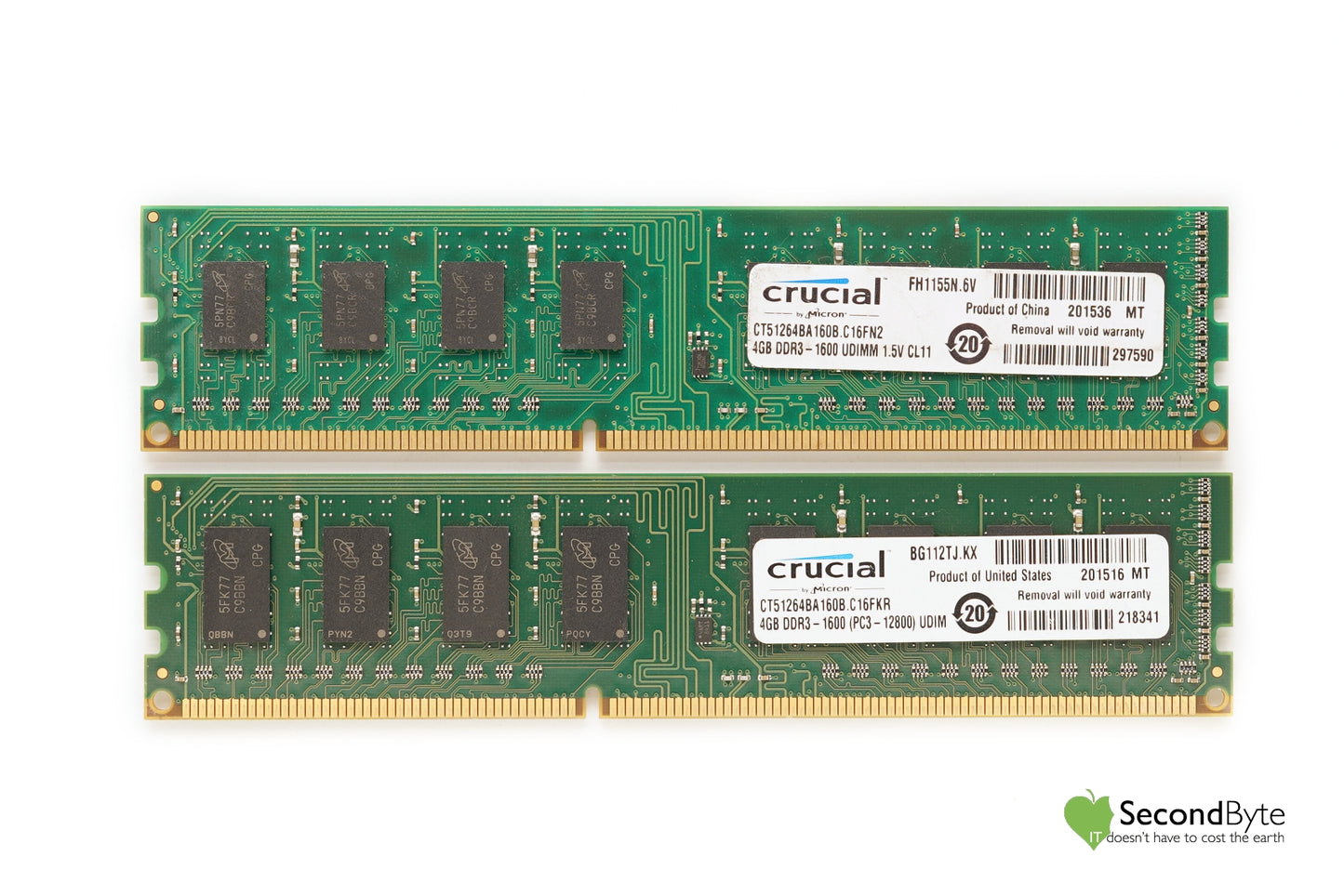 Crucial 8GB (2 x 4GB) PC3-12800 Memory CT51264BA160B-C16FKR