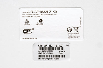Cisco Aironet Access Point AIR-AP1832I-Z-K9 Mobility Express 1830 Series