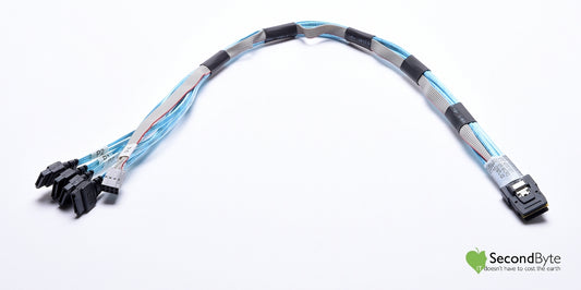 Supermicro Internal MiniSAS to 4 SATA with Sideband 50cm Cable CBL-0097L-02