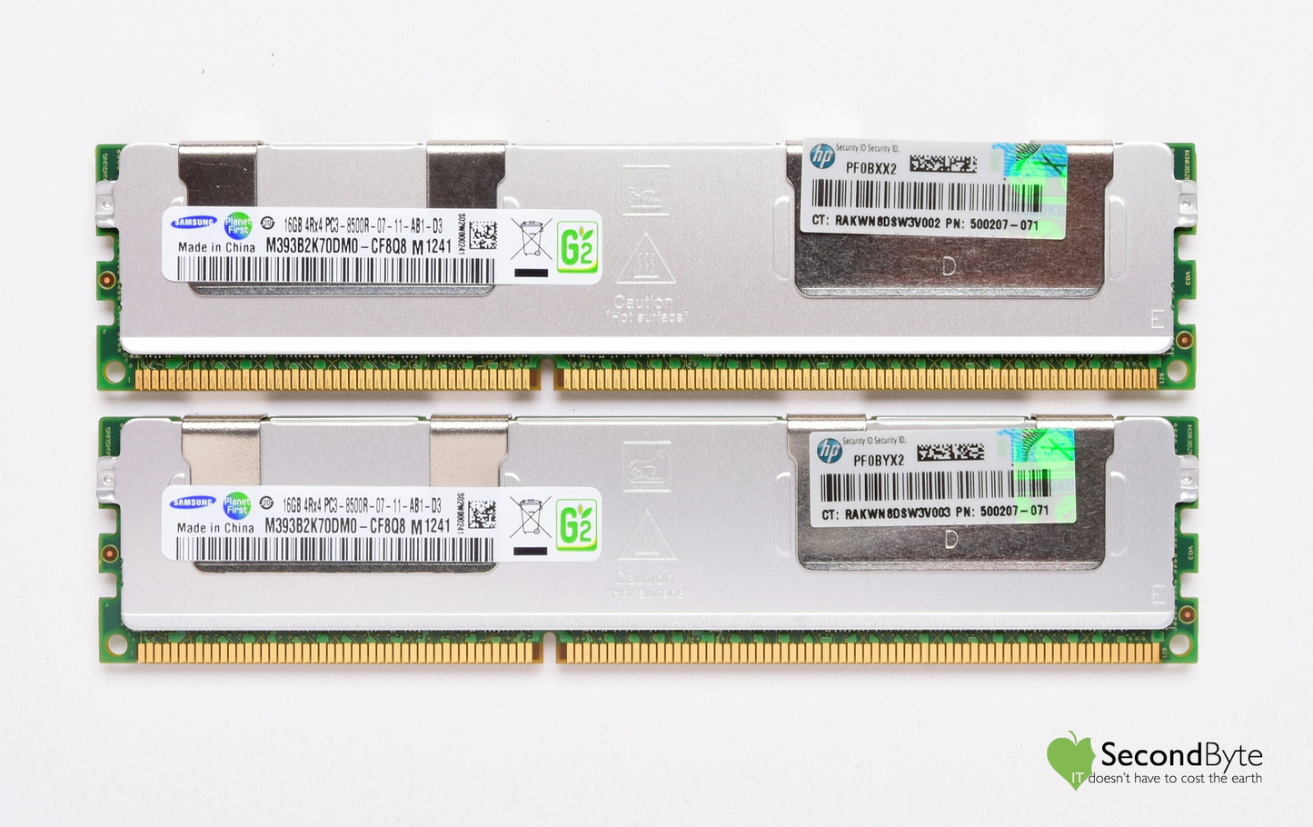 HP Samsung 32GB (2 x 16GB) PC3-8500R ECC Reg Server RAM Memory 500207-071