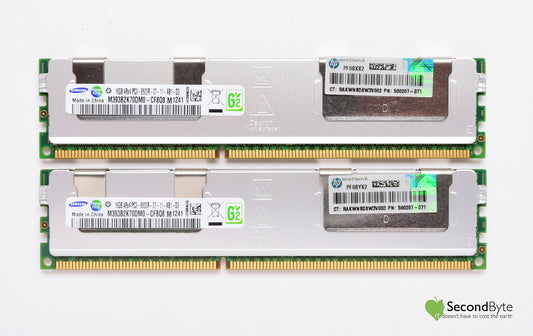 HP Samsung 32GB (2 x 16GB) PC3-8500R ECC Reg Server RAM Memory 500207-071
