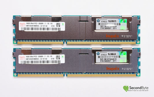 HP Hynix 32GB (2 x 16GB) PC3-8500R ECC Reg Server RAM Memory 500207-071