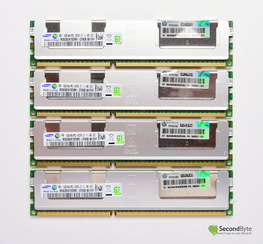 HP Samsung 64GB (4 x 16GB) PC3-8500R ECC Reg Server RAM Memory 500207-071