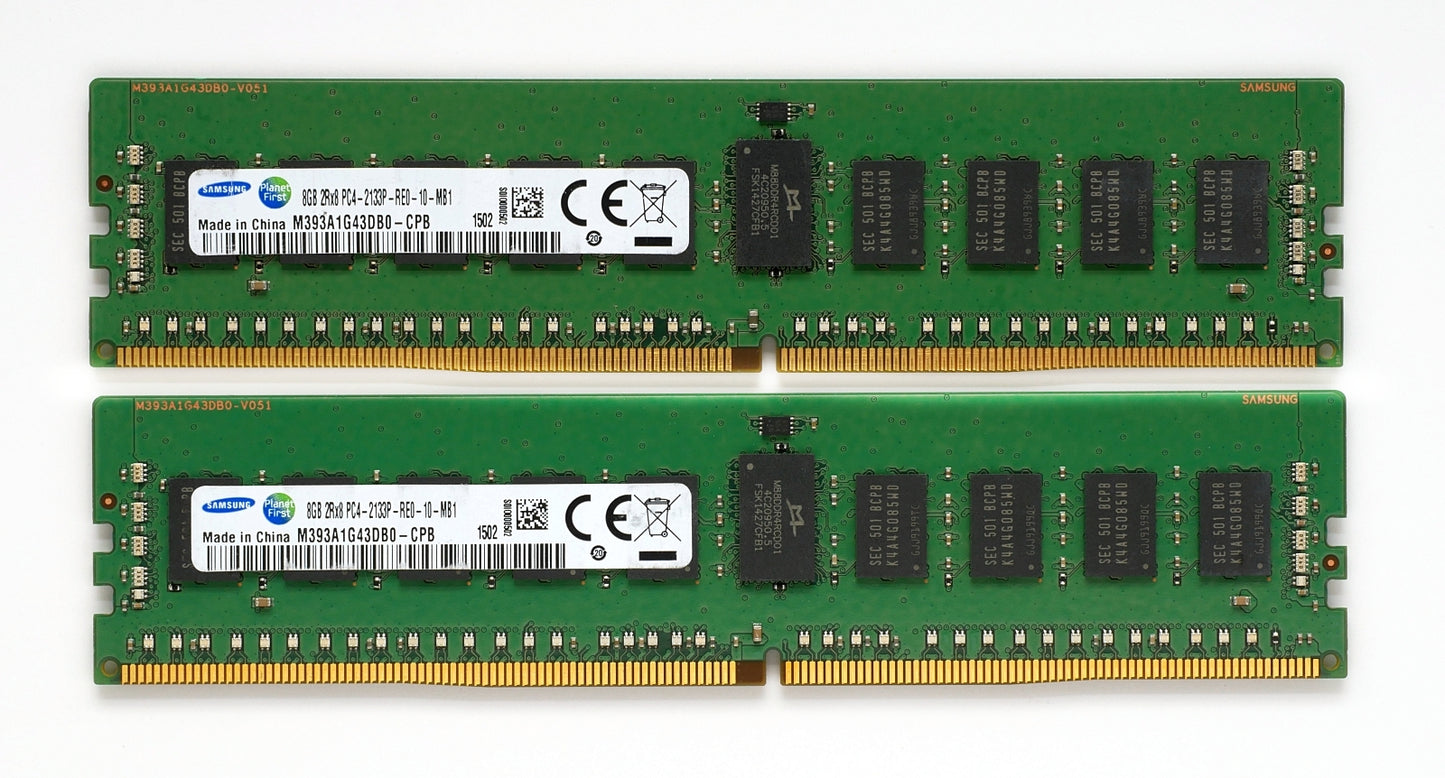 Samsung 16GB (2x 8GB) DDR4 PC4-2133P REG ECC Server Memory M393A1G43DB0-CPB