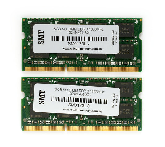 Apple SMT  16GB (2x 8GB) DDR3 PC3-1500 Sodimm Mac Laptop RAM