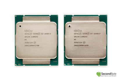 2 x Intel Xeon E5 2690 V3 2.6GHz 12 Core CPU SR1XN