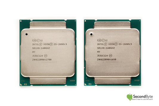 2 x Intel Xeon E5 2690 V3 2.6GHz 12 Core CPU SR1XN