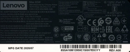 Genuine HP 65W USB-C AC Adapter SA10M13950 01FR026 ADLX65YCC3A