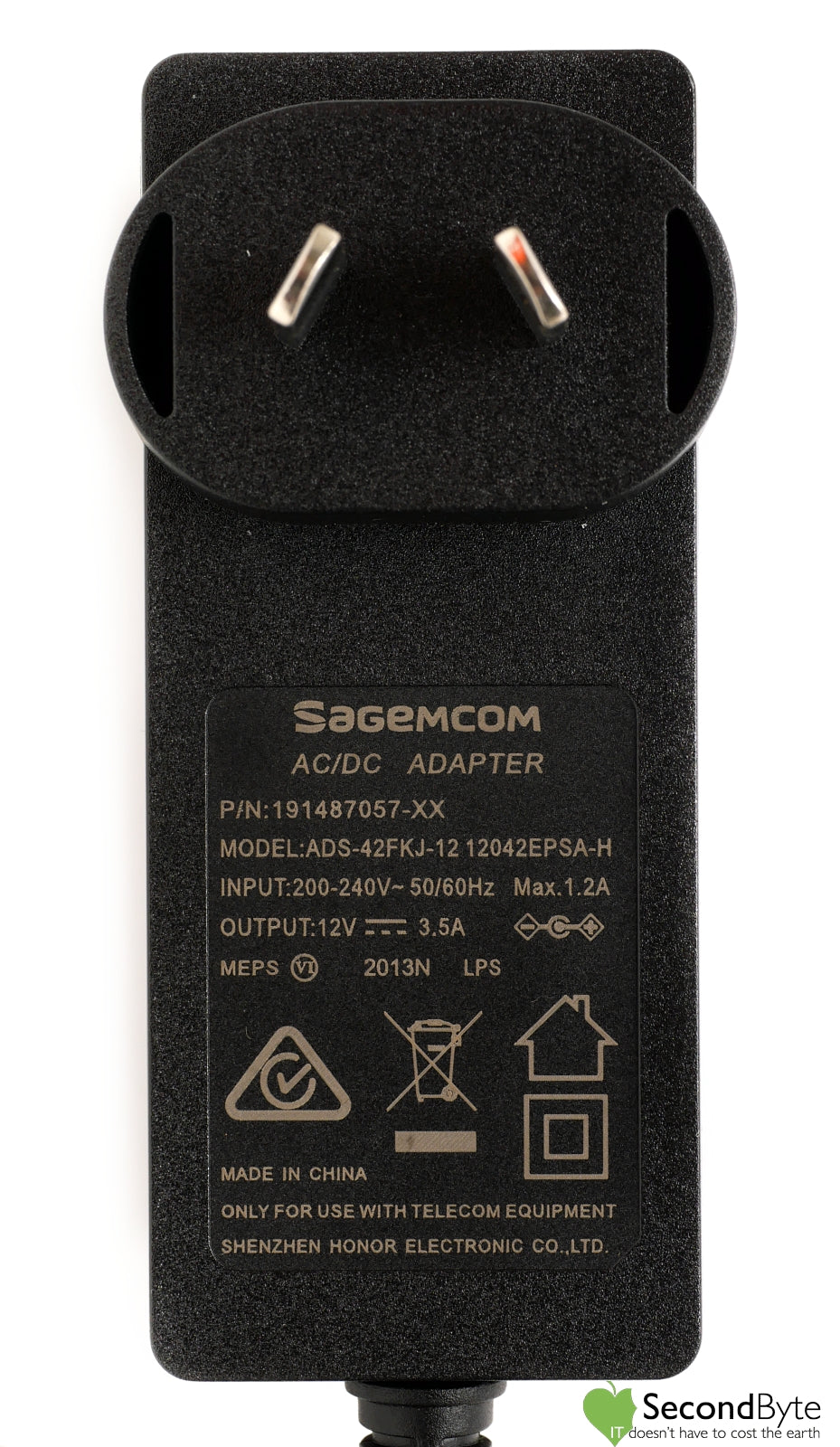 Sagemcom 12V 3.5A AC/DC Power Adapter ADS-42FKJ-12 191487057-XX