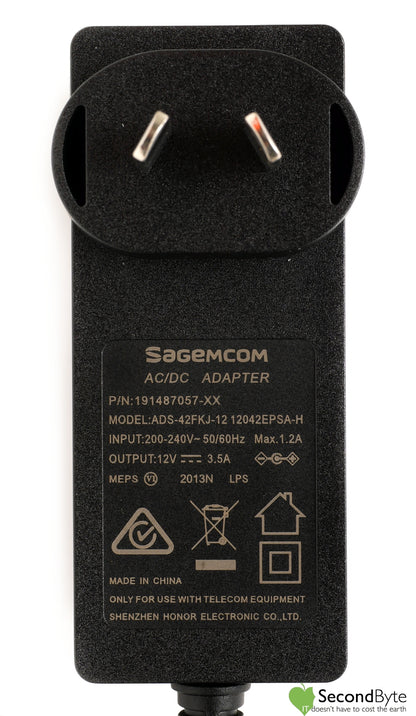 Sagemcom 12V 3.5A AC/DC Power Adapter ADS-42FKJ-12 191487057-XX